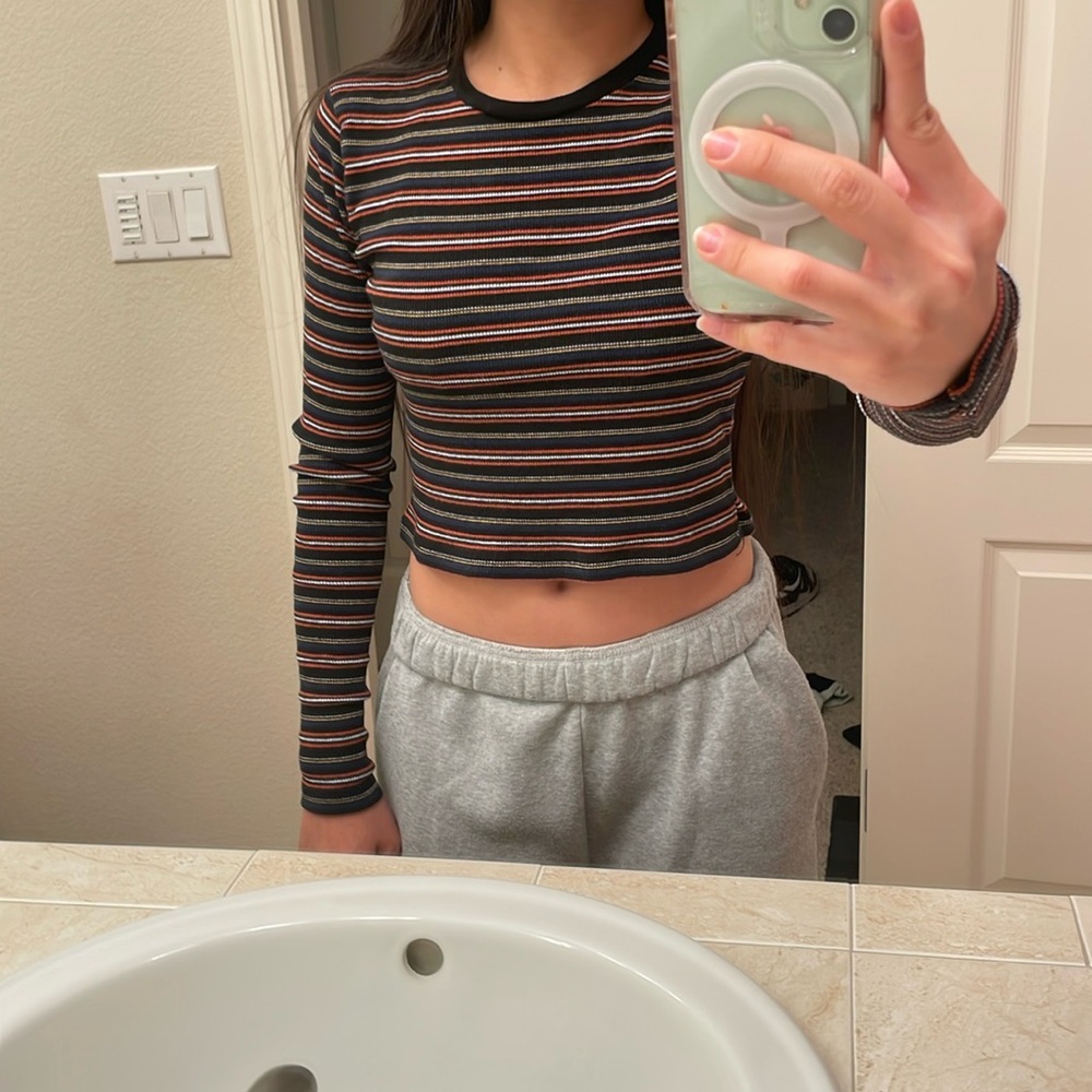 Brandy Melville Striped Long Sleeve Top